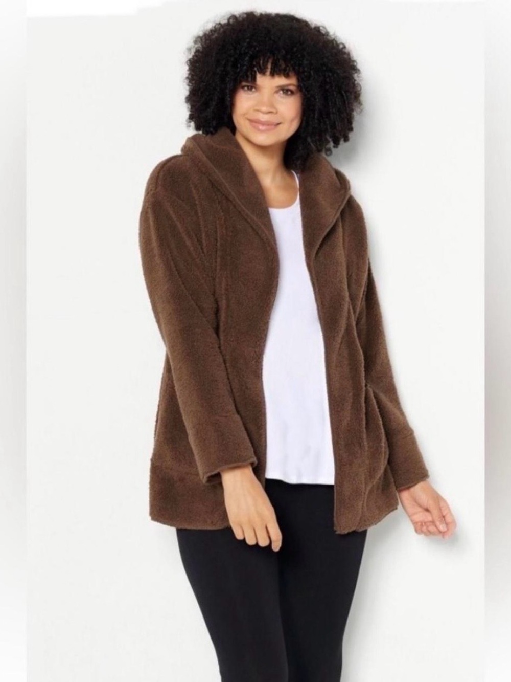Koolaburra by Ugg Cozy Brown Sherpa Jacket - Women Size Large